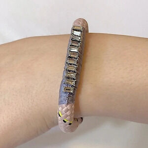 Stella & Dot Know The Ropes Blush With Baguette Stones